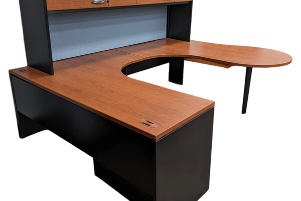 Used PCG TEK Expansion Cherry LH U-Shape Desk