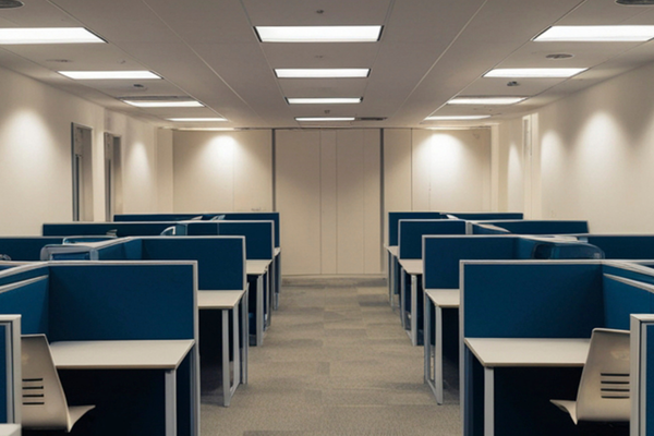 Is Pre-Owned Office Furniture Worth It? Pre-owned low-wall cubicles and task chairs