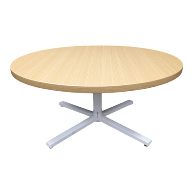 Herman Miller 36in round everywhere table maple finish with chrome base