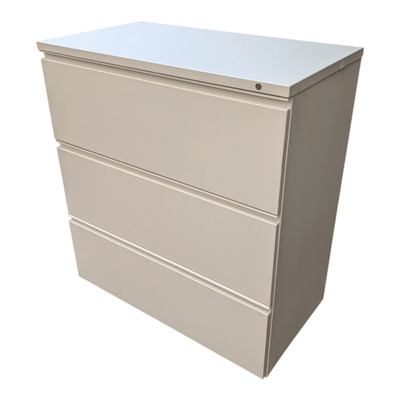 White 3 Drawer Lateral File Cabinet