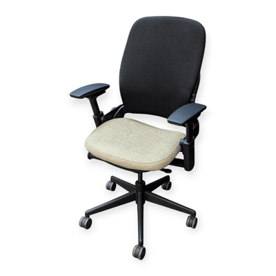 Steelcase Leap V2 Task Chair - Light Sage Green Seat with Black Mesh Back | Pre-Owned Ergonomic Office Chair