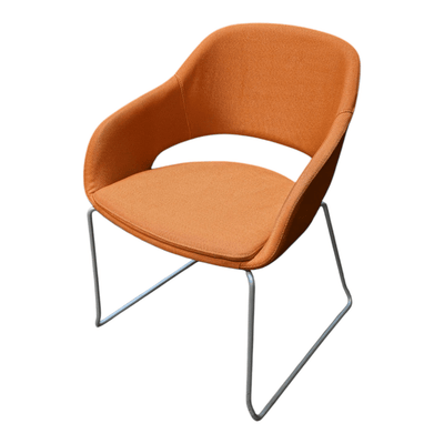 Source International Martini Side Chair - Orange Upholstery | Pre-Owned Modern Guest Seating
