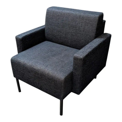 HBF Cityscape Lounge Chair - Black Fabric Upholstery | Pre-Owned Modern Architectural Seating