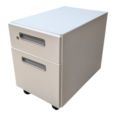 Steelcase Box/File Mobile Pedestal - White, 15inX23.5inX21.25in