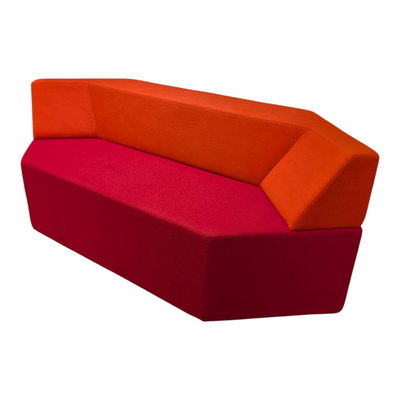 Hightower Sofa - Orange Back and Red Seat