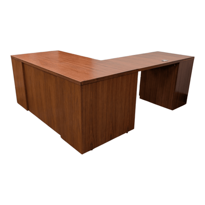 66" x 30" Gunlocke Silea Desk with 48" x 24" Left-Hand Return RS260172 | Pre-Owned Executive L-Shaped Desk with Storage