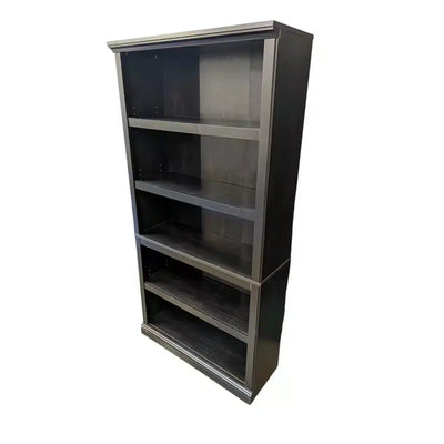 4 shelf black bookcase