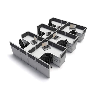 5'x5' x 41" SUNLINE Signature Office Cubicle System | 41" High Workstation with Customizable Colors