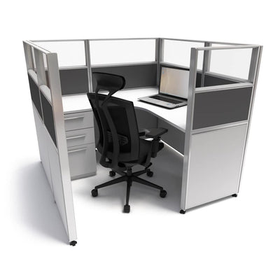 5'x5' x 53" SUNLINE Signature Office Cubicle System | 53" High Workstation with Customizable Colors