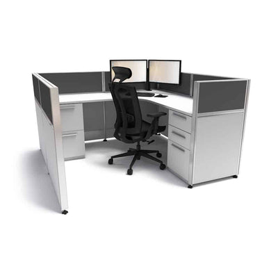 6'x6' x 41" SUNLINE Signature Office Cubicle System | 41" High Workstation with Customizable Colors