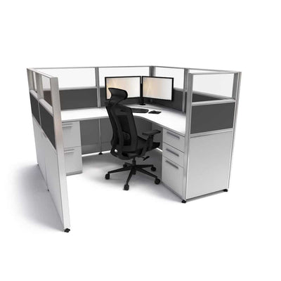 6'x6' x 53" SUNLINE Signature Office Cubicle System | 53" High Workstation with Customizable Colors