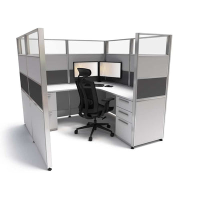 6'x6' x 65" SUNLINE Signature Office Cubicle System | 65" High Workstation with Customizable Colors