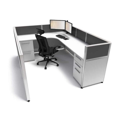 6'x8' x 41" SUNLINE Signature Office Cubicle System | 41" High Workstation with Customizable Colors