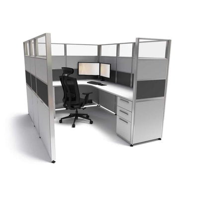 6'x8' x 65" SUNLINE Signature Office Cubicle System | 65" High Workstation with Customizable Colors