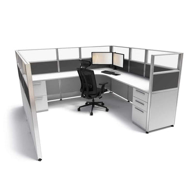 8'x8' x 53" SUNLINE Signature Office Cubicle System | 53" High Workstation with Customizable Colors