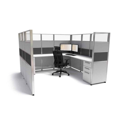 8'x8' x 65" SUNLINE Signature Office Cubicle System | 65" High Workstation with Customizable Colors