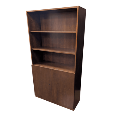 Kimball Wooden Bookcase with 2-Door Storage
