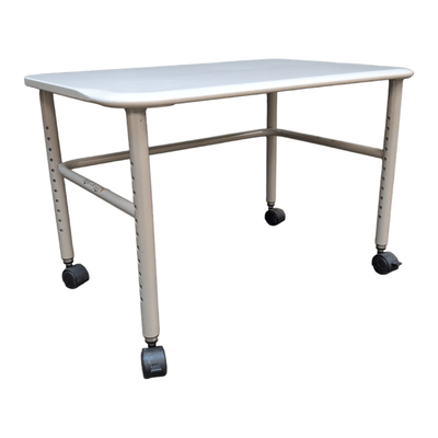 White Mobile Adjustable Height Training Table