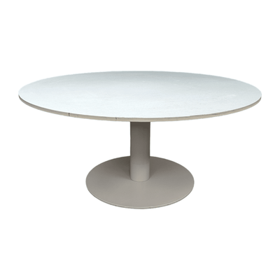 Steelcase COALESSE 42in Round table WHITE WASHED Top w/ METAL BASE 20" HIGH