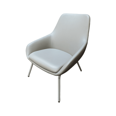 Grey Leather Lounge Chair