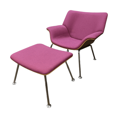 Herman Miller Magenta Plywood Swoop Lounge Chair