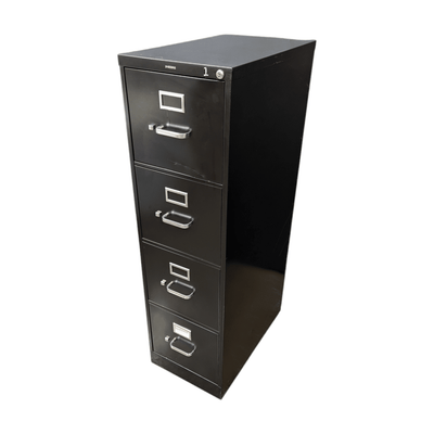 Black Metal 4-drawer Vertical File