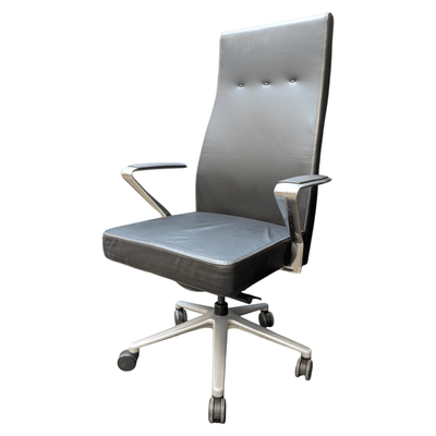 Geiger Sotto High-Back Black Leather Chair