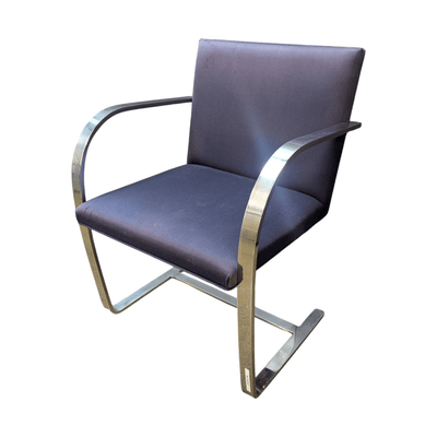 Pre-Owned Knoll Bruno Flat Bar Side Chair | Purple Fabric Designer Seating