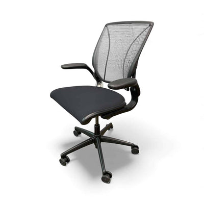 Humanscale Black Task Chair - mesh back and fabric seat