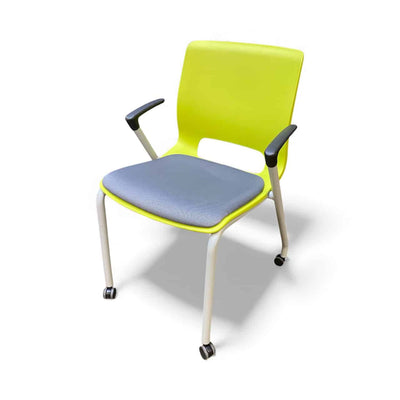 The Hon Company Lime Green Side Chair with casters