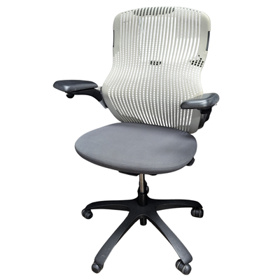 Knoll generation task chair - grey mesh back and grey fabric seat