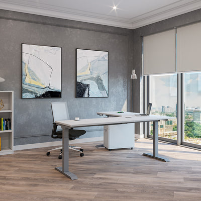 i5 Industries iRize L-Shaped Standing Desk, 71″ x 72″