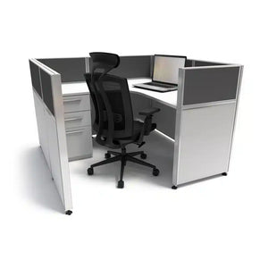 5' x 5' Collaborative Workstation with Low-Profile 41" Panels | SUNLINE Signature Cubicle