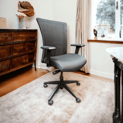 Used Global Vion Mesh High Back Task Chair, Synchro Tilter