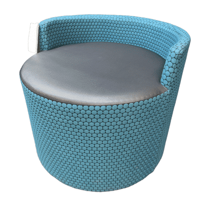 used Ofs Boost Round Ottoman W/ Backblue