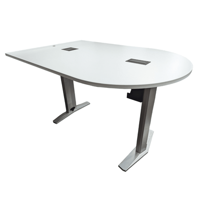 Used Steelcase Bar Height 4x6 Half Moon Table with Power