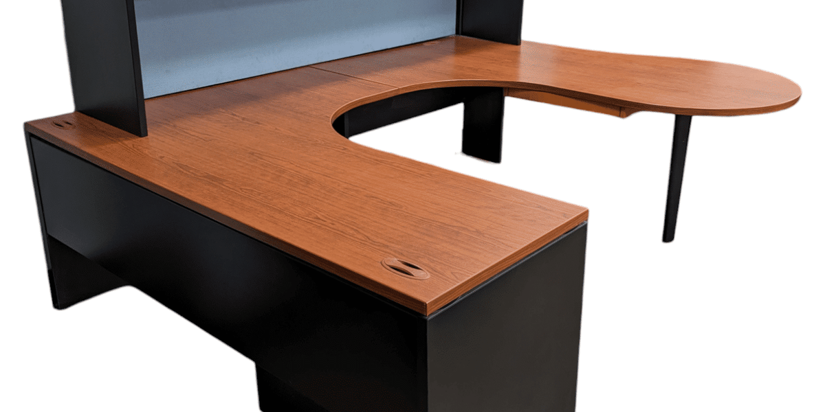Used PCG TEK Expansion Cherry LH U-Shape Desk