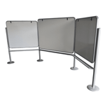 Herman Miller Whiteboard with Grey Metal Stand, 141x48x72