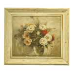 Oil Painting of flowers in vase