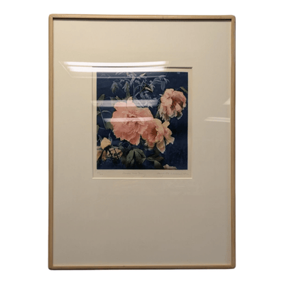Framed print of peony