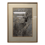 Gray Kudu Watercolor Framed Print