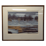 framed print of winter landscape