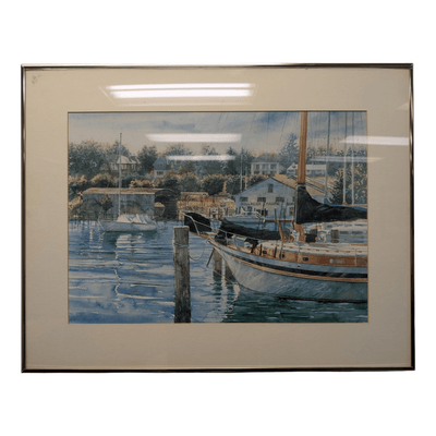 framed print of marine landscape