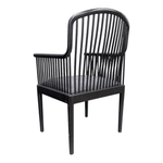 a black chair with a cushion
