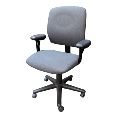 Allsteel Grey Fabric Task Chair with a black frame