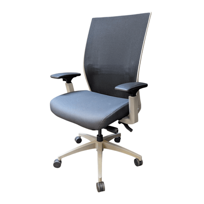 Sit On It Amplify Task Chair - Grey Fabric, Light Grey Frame