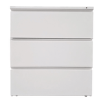 Pre-Owned 3-Drawer White Lateral File Cabinet - 36" x 19.5" x 39" | Professional Office Storage