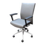 SitOnIt Sona Grey Leather Executive Chair