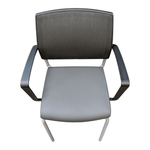 SitOnIt Focus Stack Chair - Grey Fabric Seat with Black Mesh Back - Pre-Owned