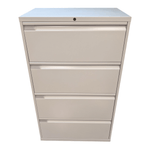 Pre-Owned Knoll 4-Drawer Grey Lateral File Cabinet | Professional Office Storage